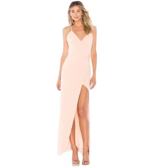 NWT Revolve Privacy Please Rasika Gown in Blush Pink Dotted Texture Size: Medium - Picture 1 of 11